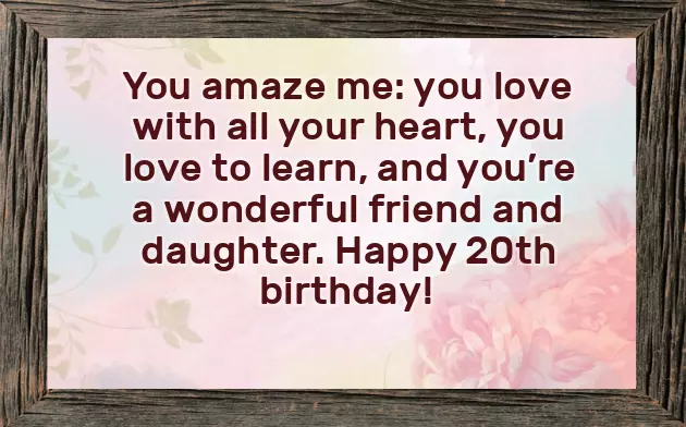 Birthday Wishes For Daughter 20Th