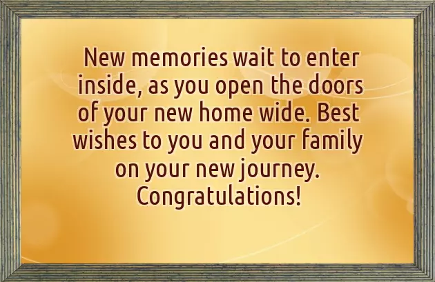 Best Wishes For New House Inauguration