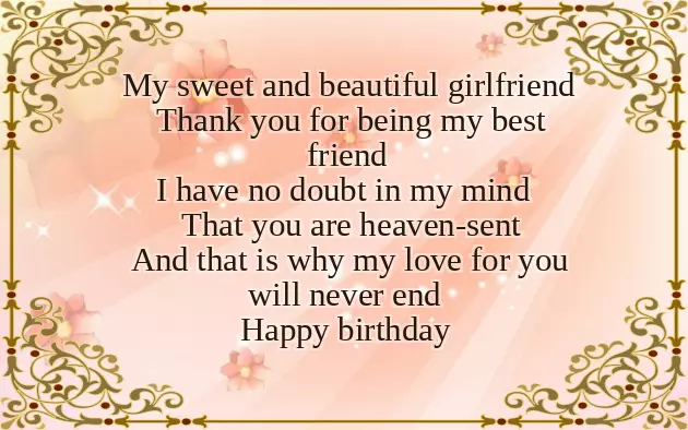 Happy Birthday To My Beautiful Girlfriend
