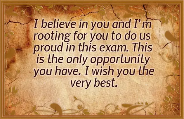 Good Luck Text For Exam