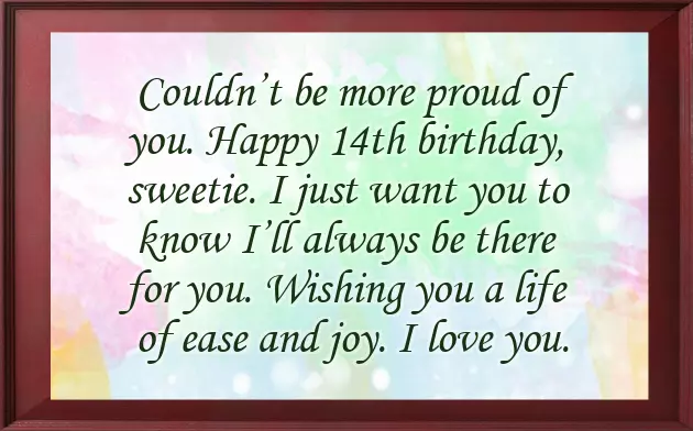 Birthday Wishes For A 14 Year Old Daughter