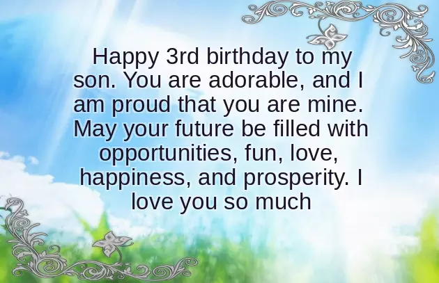 3 Birthday Wishes For Son