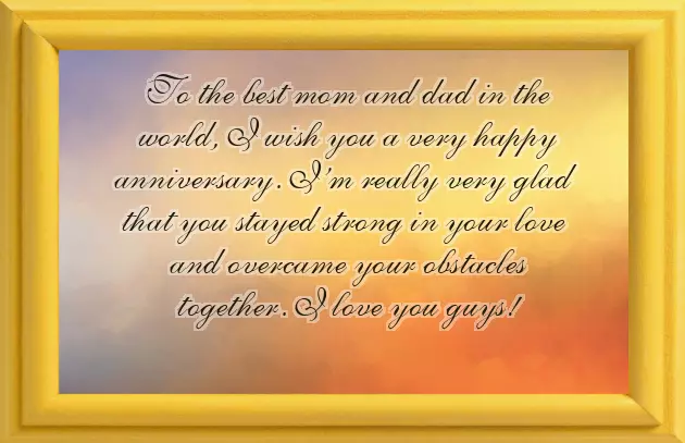 Anniversary Wishes To My Parents