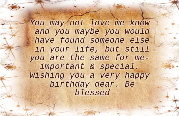 Birthday Quotes For Ex Boyfriend