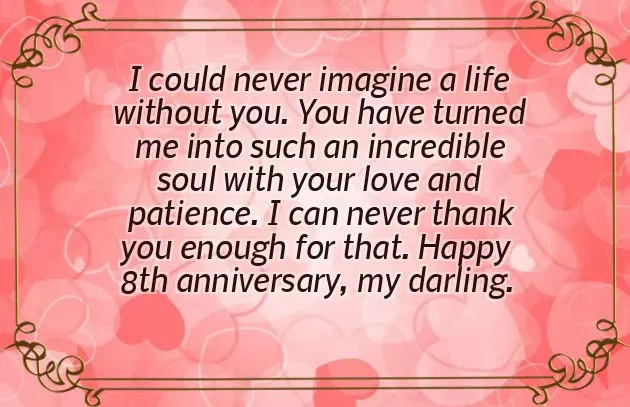 8 Year Wedding Anniversary