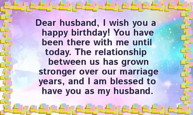 Happy Birthday My Husband Letter Happy Birthday My Husband Letter