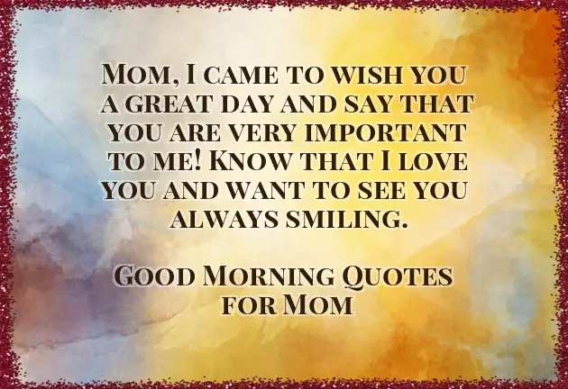 Morning Message For Mom