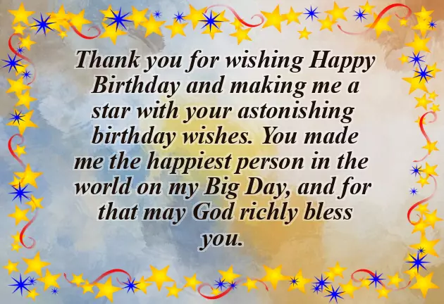 Giving Thanks For The Birthday Wishes