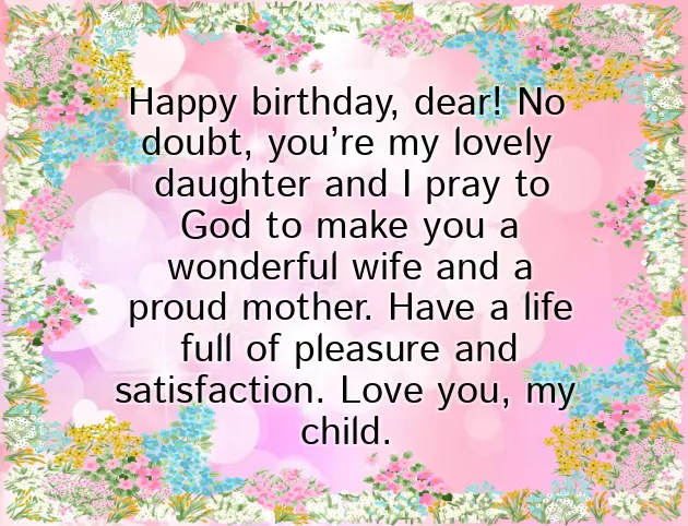 Birthday Words For Daughter