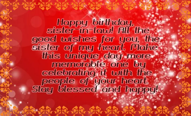 Best Birthday Wishes For Sister In Law