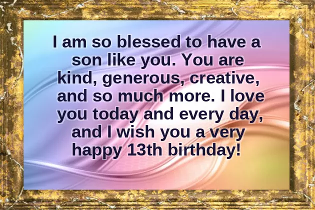 Birthday Wishes For Son Entering Teenage