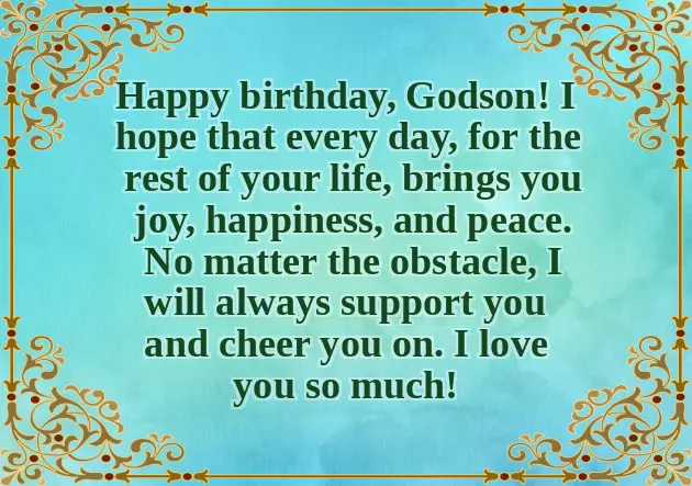Birthday Wishes To A Godson