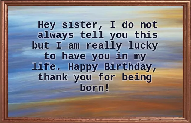 To My Sister Happy Birthday