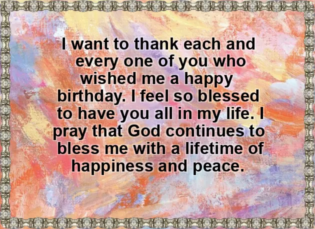 Thank You For Saying Happy Birthday