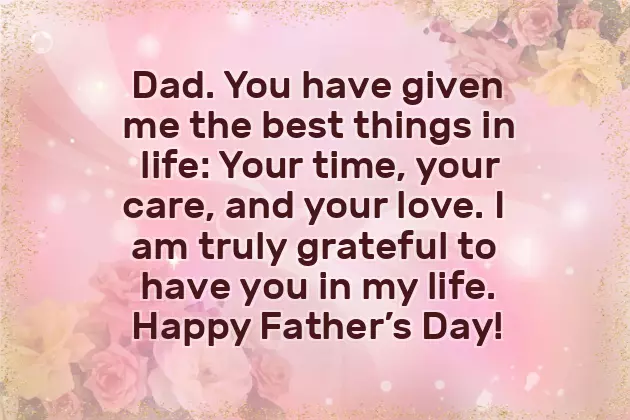 Short And Sweet Fathers Day Message