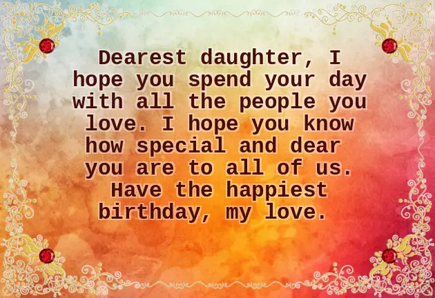 Sweet Daughter Birthday Wishes