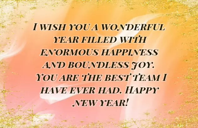 Happy New Year Wishes To Team Members Happy New Year Wishes To Team Members