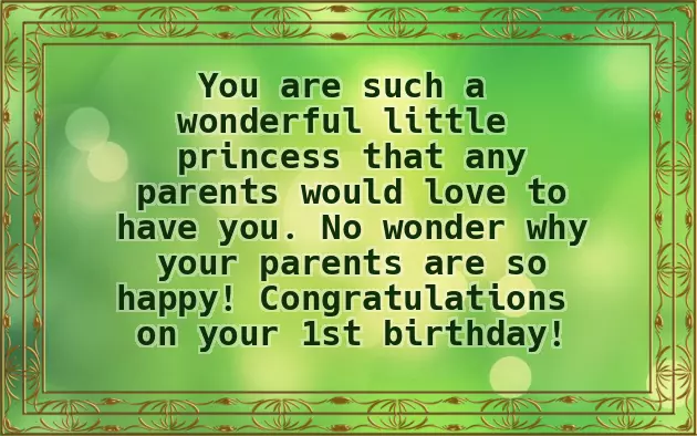 1St Birthday Girl Baby Wishes 1St Birthday Girl Baby Wishes