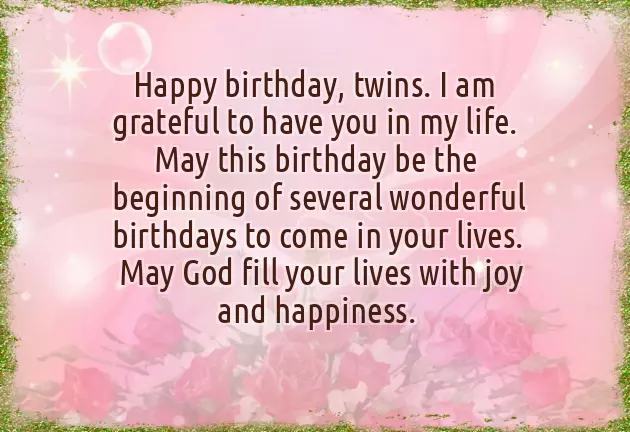 Birthday Wishes For Twin Brothers