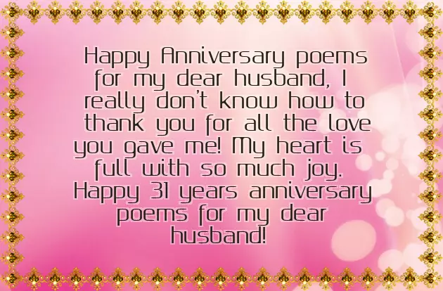 31St Wedding Anniversary 31St Wedding Anniversary