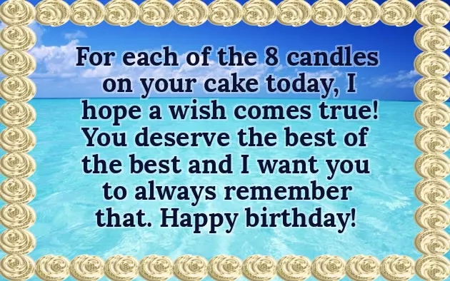 Birthday Wishes For 8 Years Girl