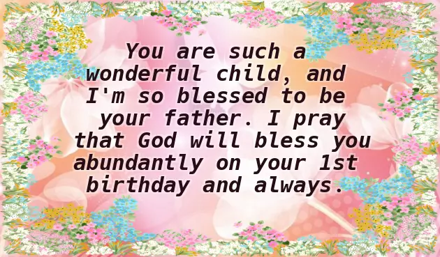 First Birthday Wishes From Parents To Daughter