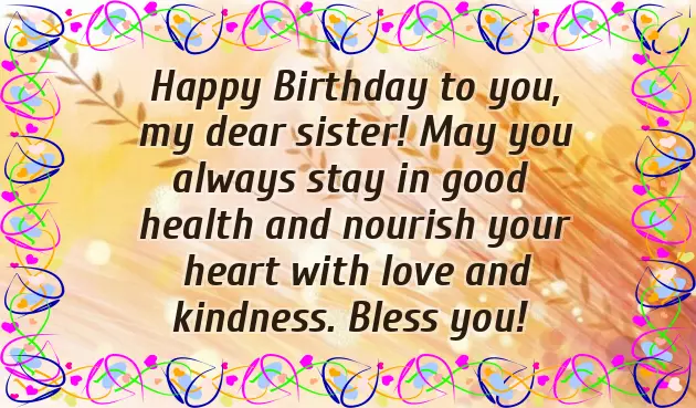 Happy Birthday Wishes For Sister