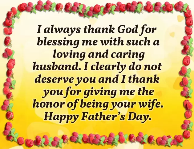Fathers Day Greetings From Wife