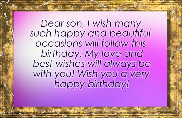 Son Special Birthday Wishes