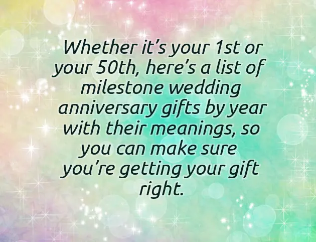 50 Year Wedding Anniversary Gift