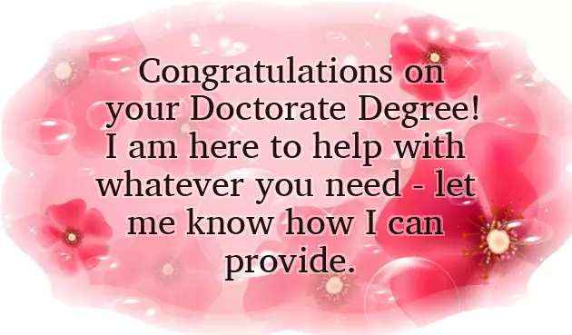 Congratulations On Your Doctorate