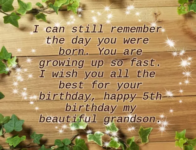 Birthday Wishes For A 5 Year Old Boy