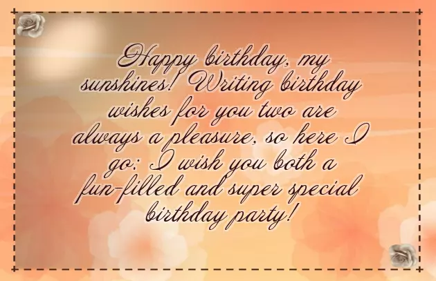 Birthday Wishes For Twins Brother And Sister