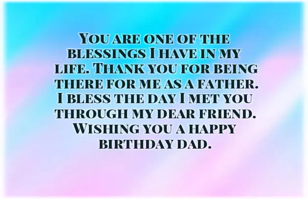 My Friend Father Birthday Wishes