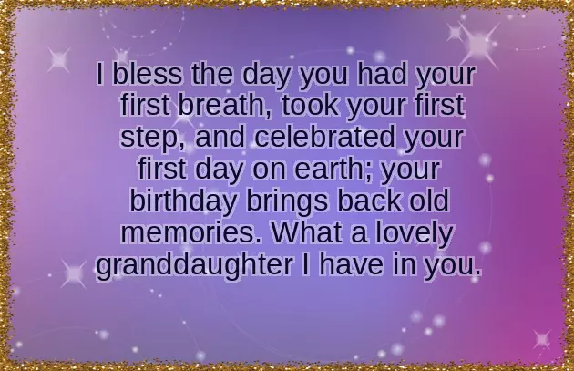 Best Wishes To Granddaughter
