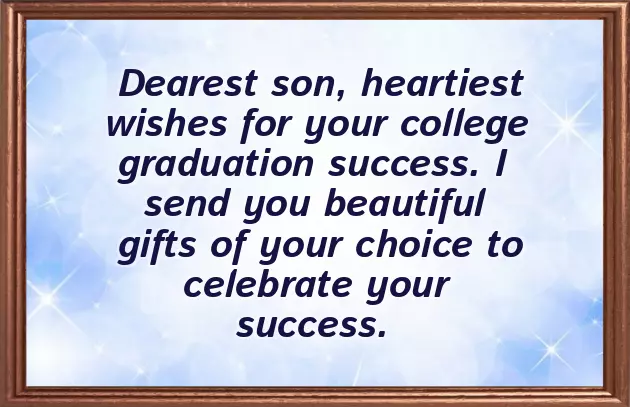 Graduation Message To Son From Mom