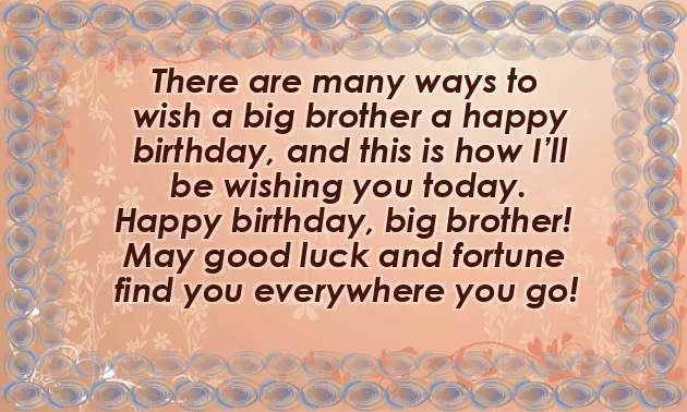 Happy Birthday To You Big Brother