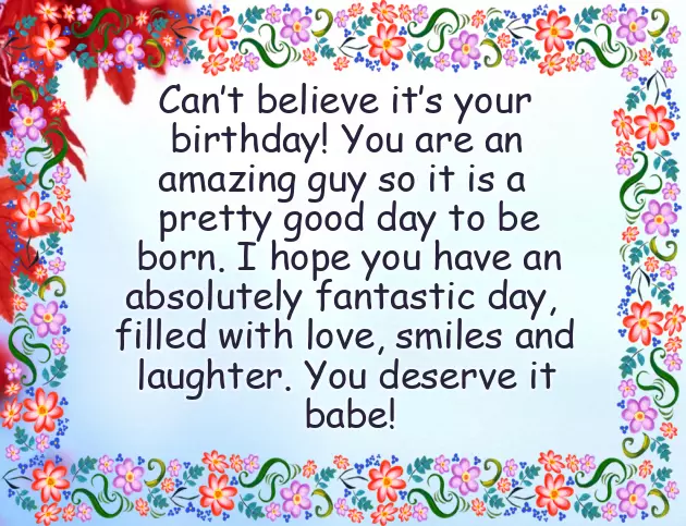 Romantic Romance Birthday Wishes For Boyfriend