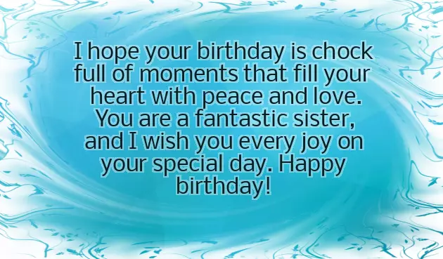 Happy Birthday Wishes Words Sister