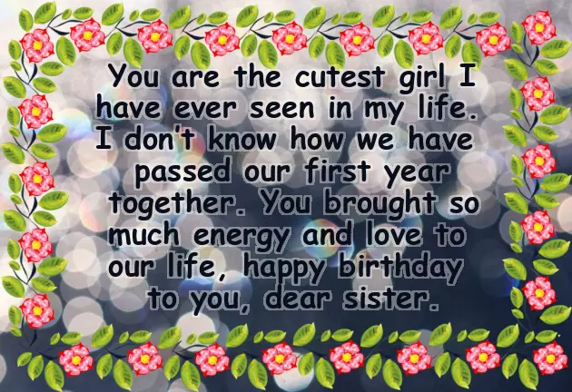 Birthday Wish To My Little Sister