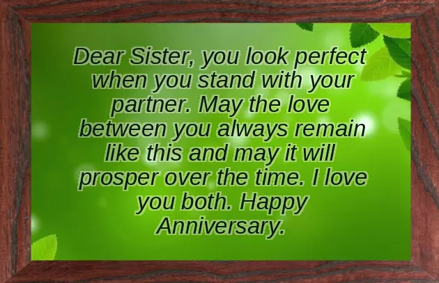 Wedding Anniversary Wishes To Sister And Brother