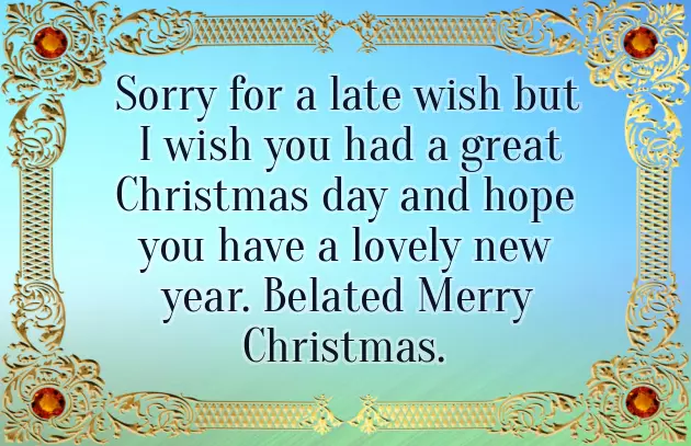 Happy Belated Christmas
