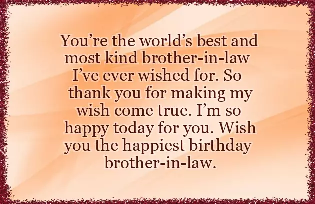 Birthday Wishes For Bro In Law