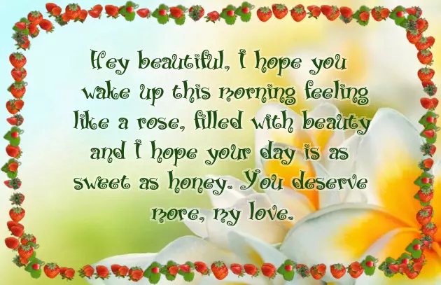 Sweet Love Morning Message