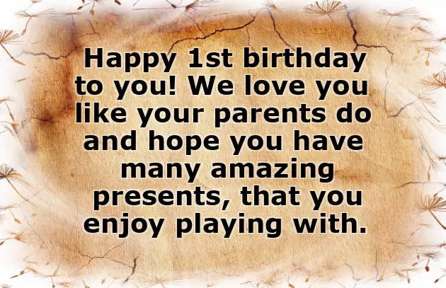 Short 1St Birthday Wishes For Baby Girl