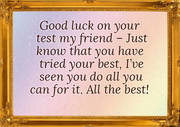 Good Luck On Your Test Good Luck On Your Test