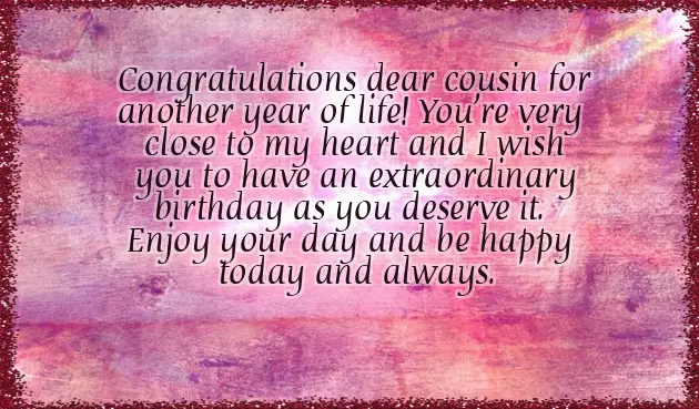 18Th Birthday Wishes For Cousin Female