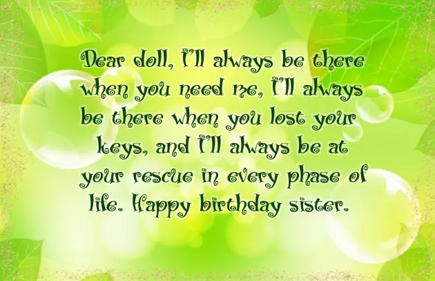Sister Birthday Wishes Short