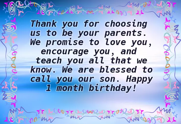 1 Month One Month Birthday Wishes For Baby Boy 1 Month One Month Birthday Wishes For Baby Boy