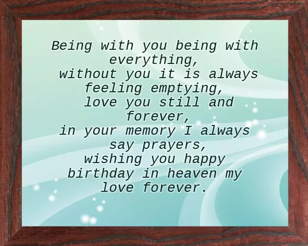 Happy Birthday To Angel In Heaven